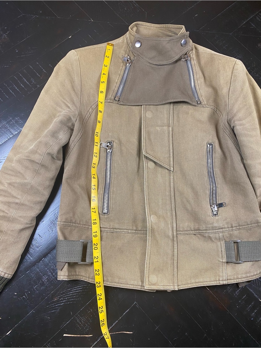 Vintage Dior Jacket in Olive Green with Black Satin Lining.  Rare! - Picture 2 of 14
